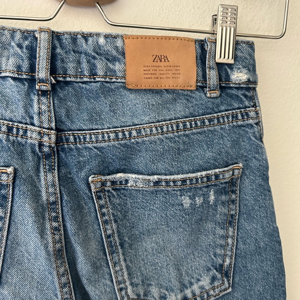 Zara Girls 11-12 Kids Blue Denim Jeans - Picture 3 of 5